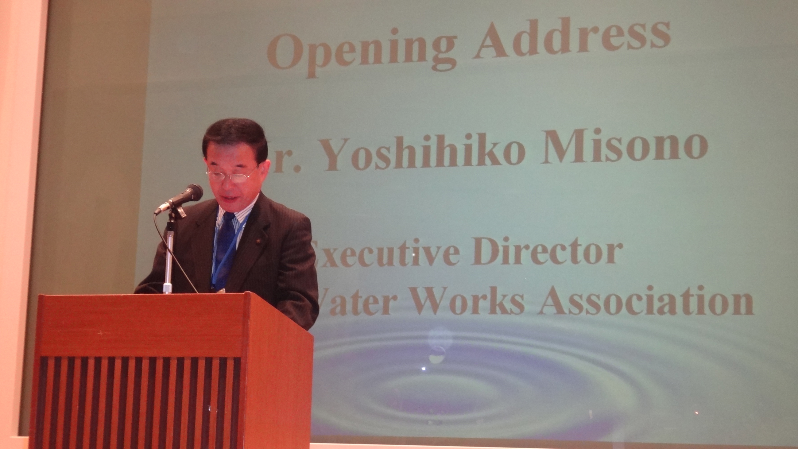 日本水道協會專務理事開幕致詞